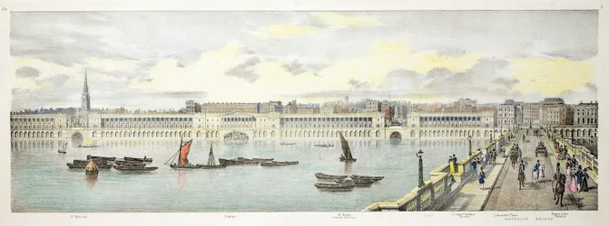 Twin Bridge Projekt für die neue London Bridge, 1802